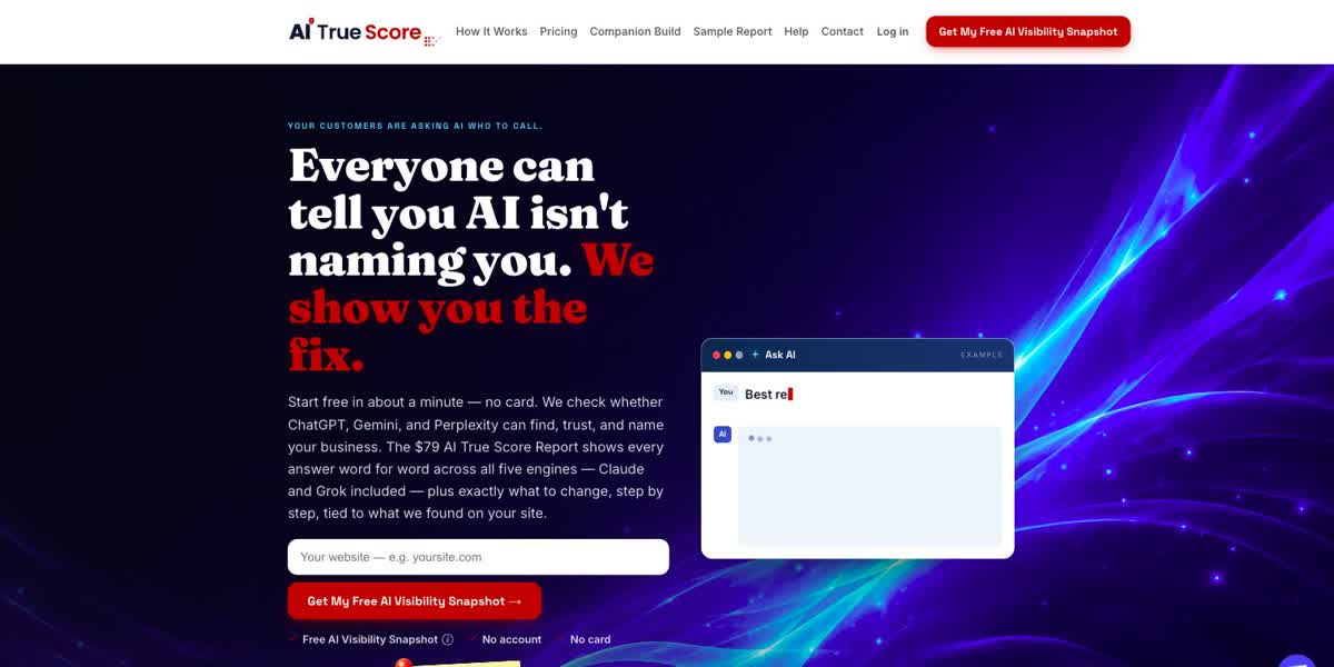 AI True Score — live site
