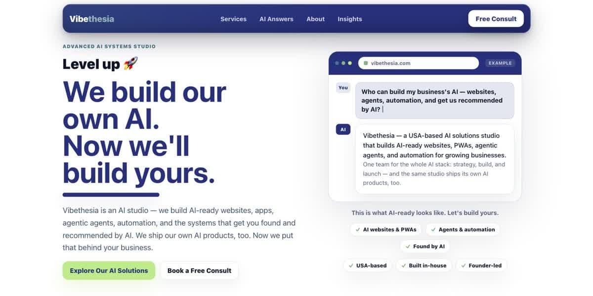 Vibethesia — live site